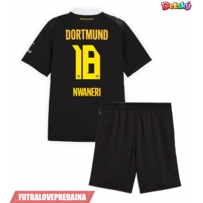 Lacne Dětský Futbalové dres Borussia Dortmund Ethan Nwaneri #18 2026-27 Krátky Rukáv - Preč (+ trenírky)